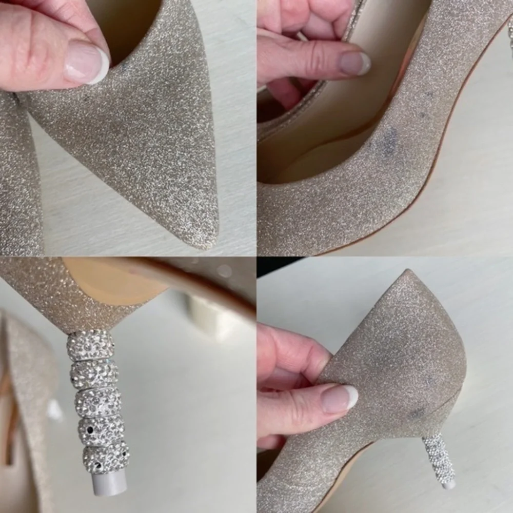 Sophia Webster Classic Blogger Wedding Favorite Coco Glitter Crystal Stone Heels - Picture 10 of 16